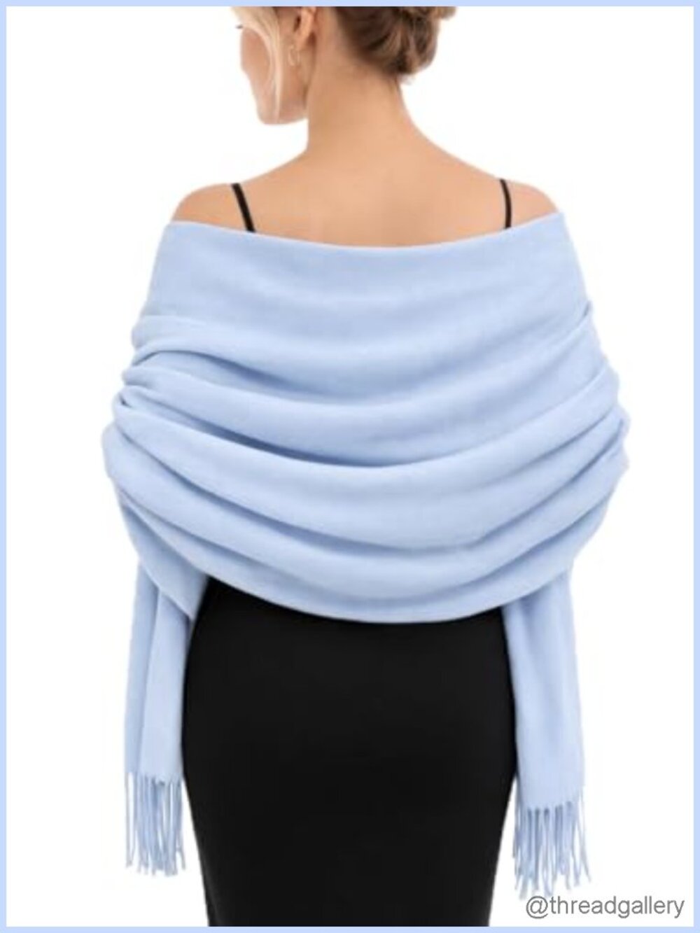 Pashmina Shawl Wrap Tassel Fringe Evening Wedding Large Soft Scarf